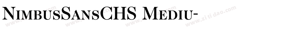 NimbusSansCHS Mediu字体转换